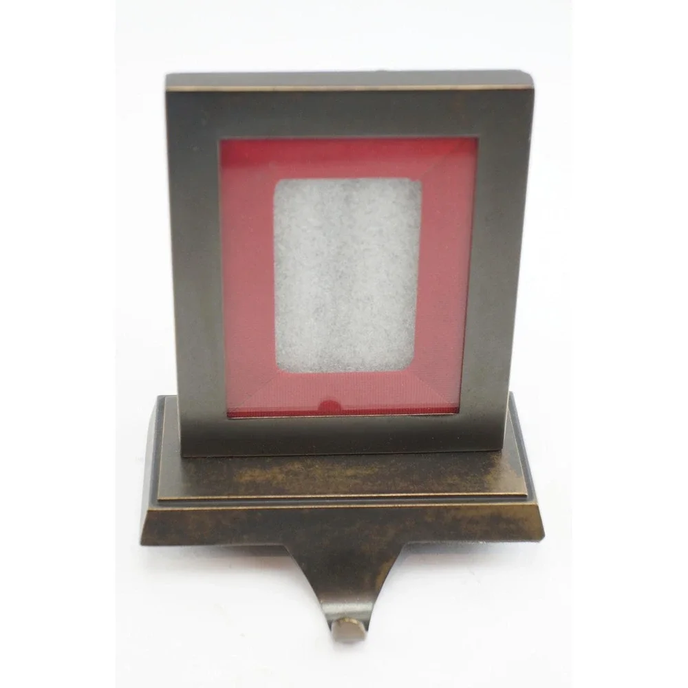 VGC W/ Box Pottery Barn Grosgrain Picture Frame Stocking Holder Stand Short Hook